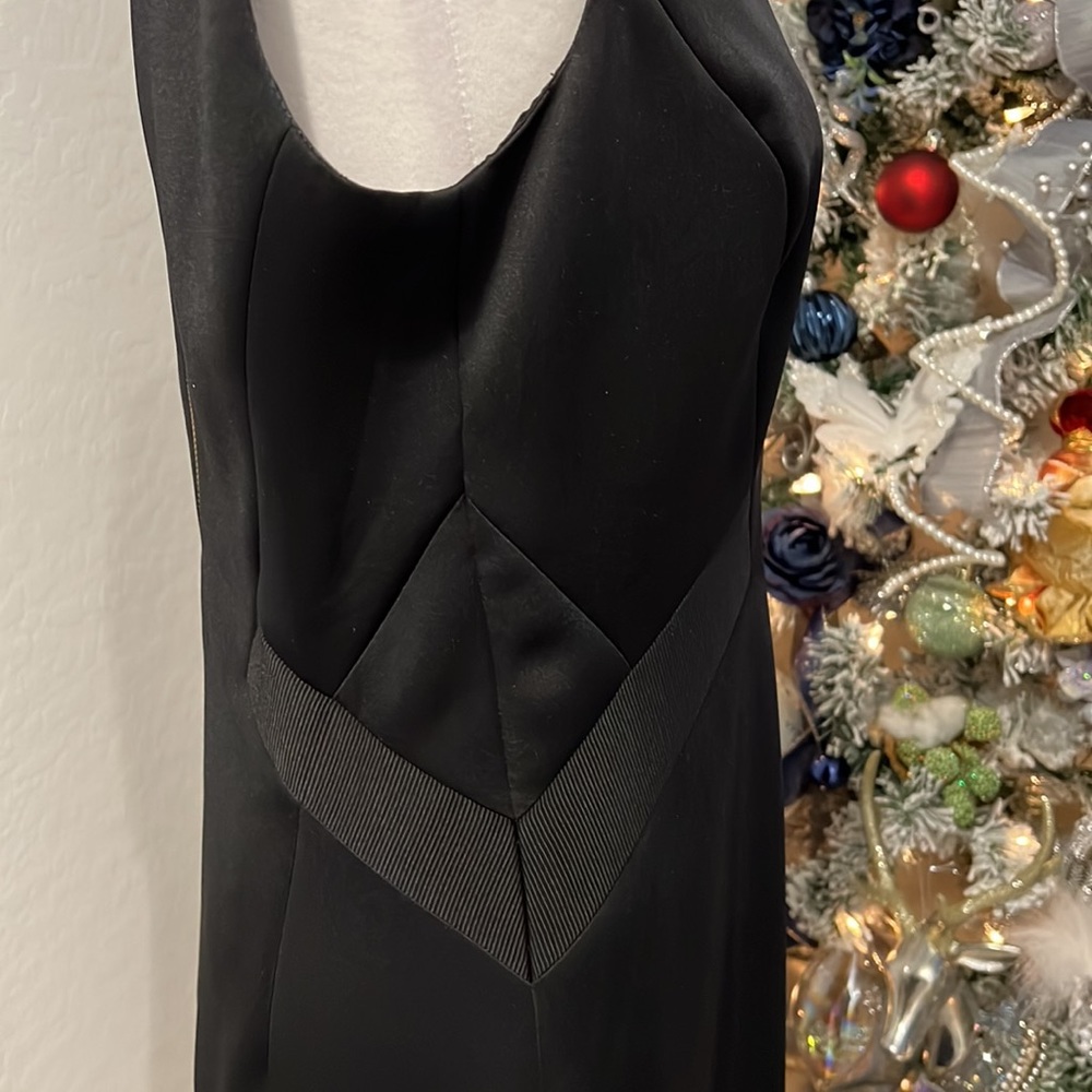 TED BAKER, SATIN V-NECK DRESS - Picture 6 of 11
